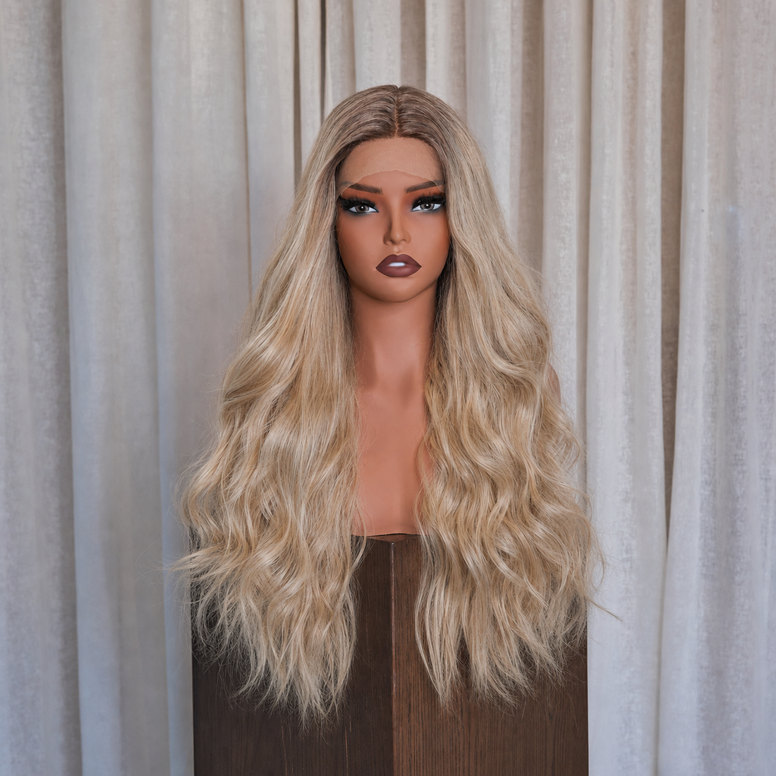 Honey Blonde Wavy 13x6 Lace Front Wig | Milk &amp; Honey Wigs