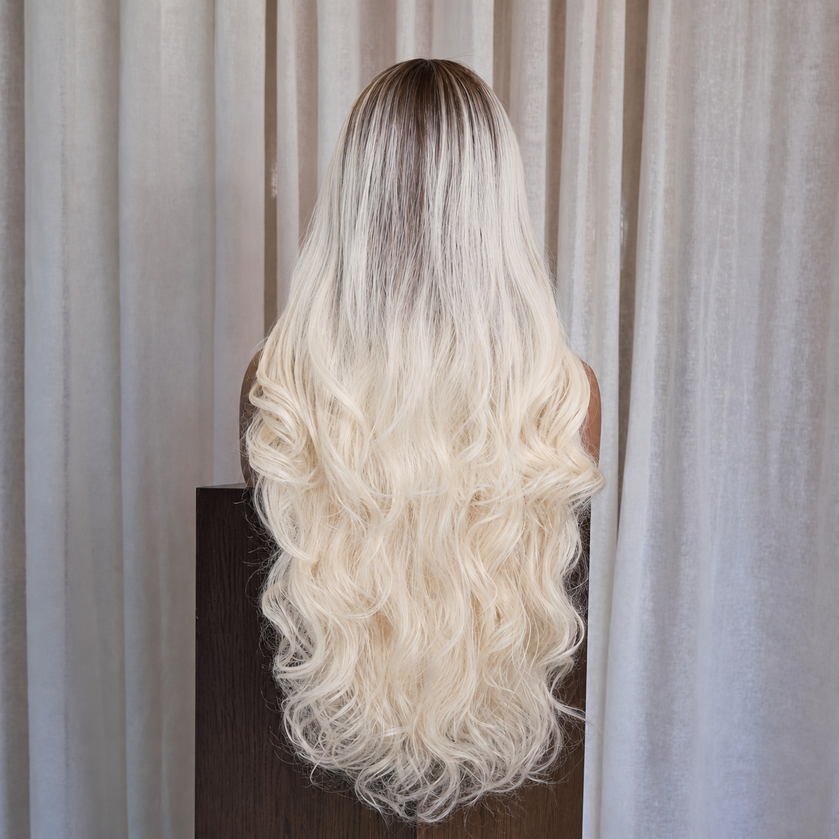 Ice Blonde with Dark Roots Wig | Milk &amp; Honey Wigs