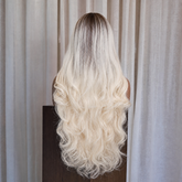 Ice Blonde with Dark Roots Wig | Milk & Honey Wigs