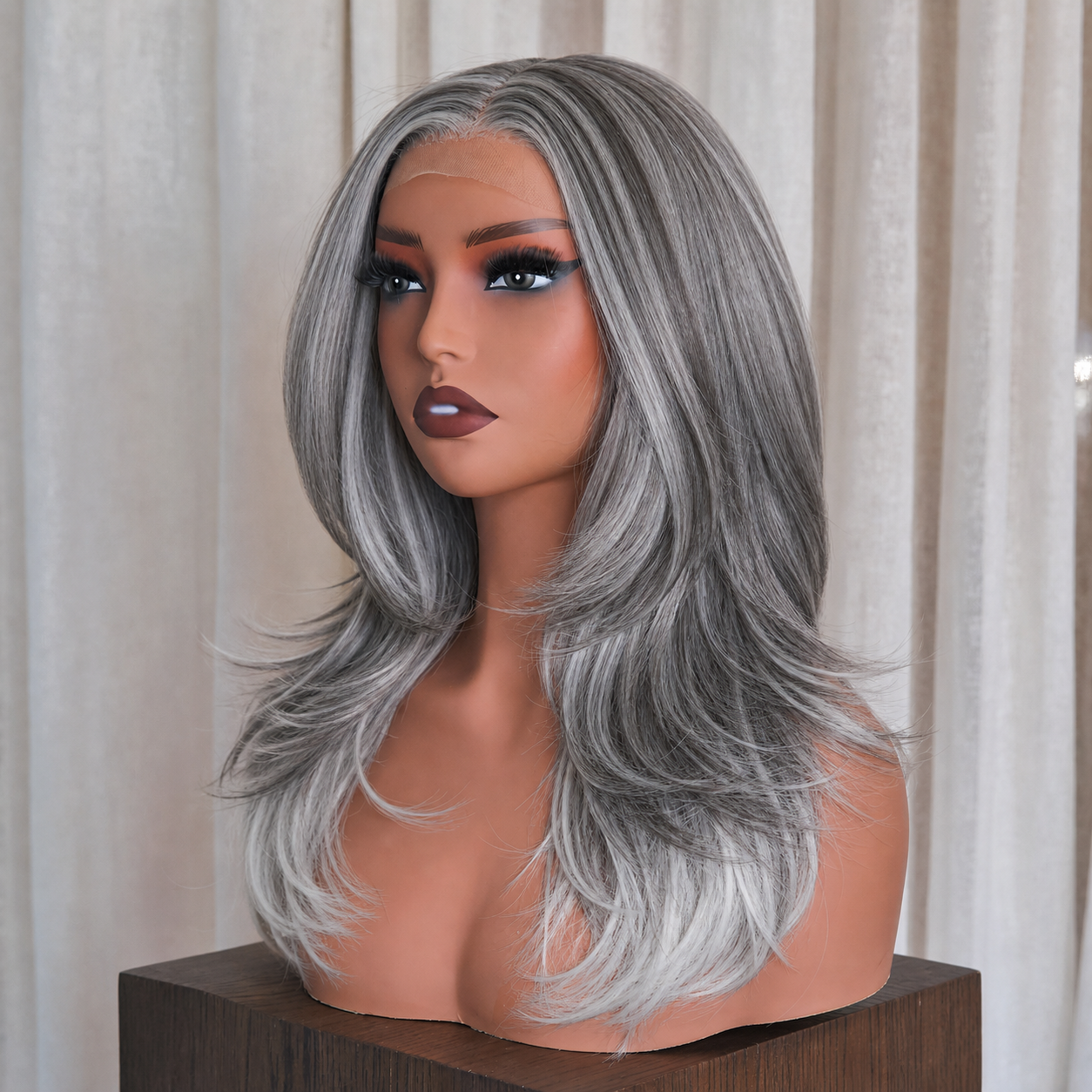 JEAN Ash Grey ( Salt &amp; Pepper ) 13X6 Lace Front Wig