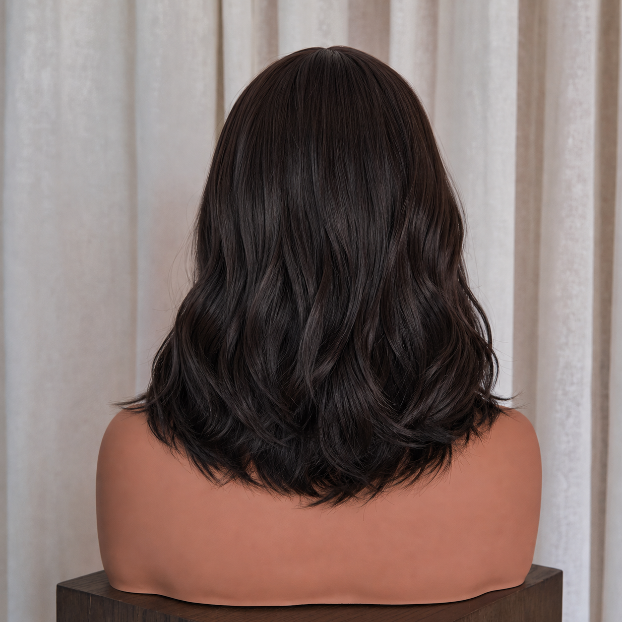KELLY Dark Brown Fringe Wig
