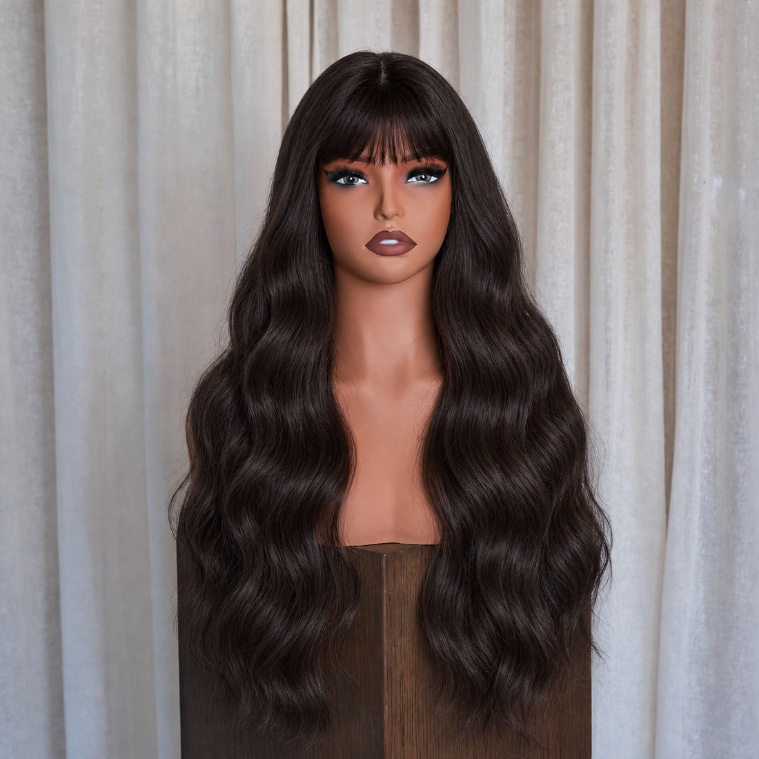 Natural Black Wavy Wig | Milk &amp; Honey Wigs