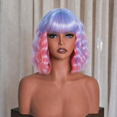 Pastel Rainbow Bob with Fringe Wig | Milk & Honey Wigs