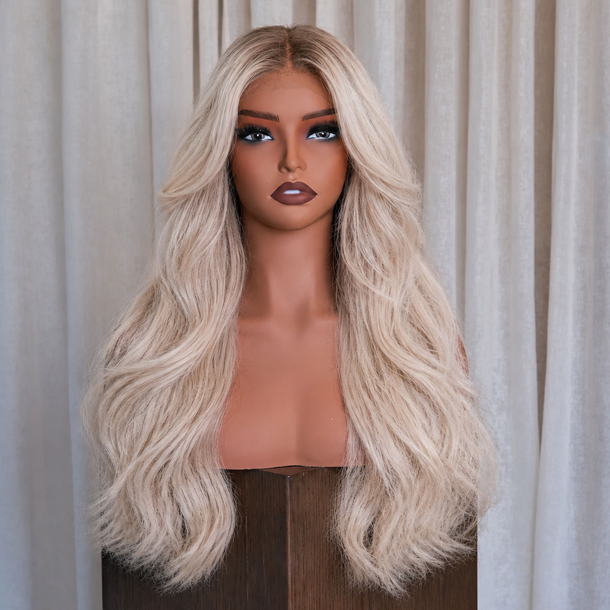 PALOMA - Rooted Pearl Blonde - 13×6 Lace Front Wig