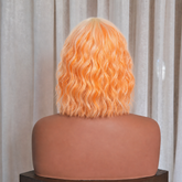 Peach Orange Wavy Bob Wig | Milk & Honey Wigs