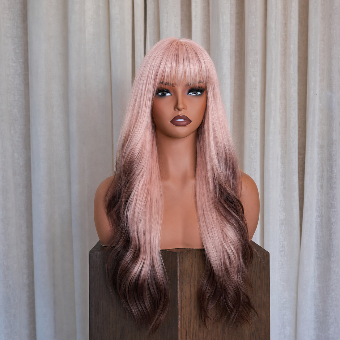 Pink Ombre Long Wavy Wig | Milk &amp; Honey Wigs