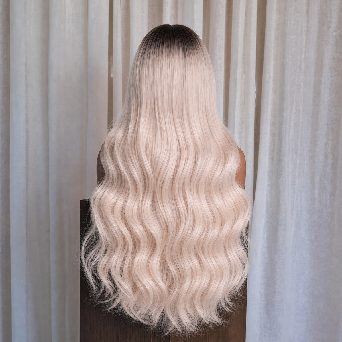 Platinum Blonde Ombre Wig with Fringe | Milk &amp; Honey Wigs