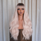 Platinum Blonde Ombre Wig with Fringe | Milk & Honey Wigs