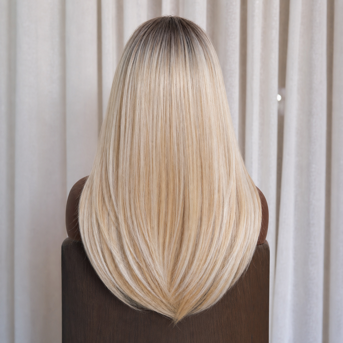 Platinum Blonde with Shadow Roots  Wig | Milk &amp; Honey Wigs