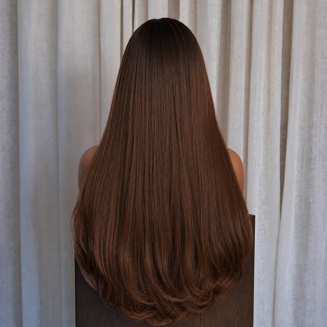 STACEY - Brown Ombre - Fringe Wig