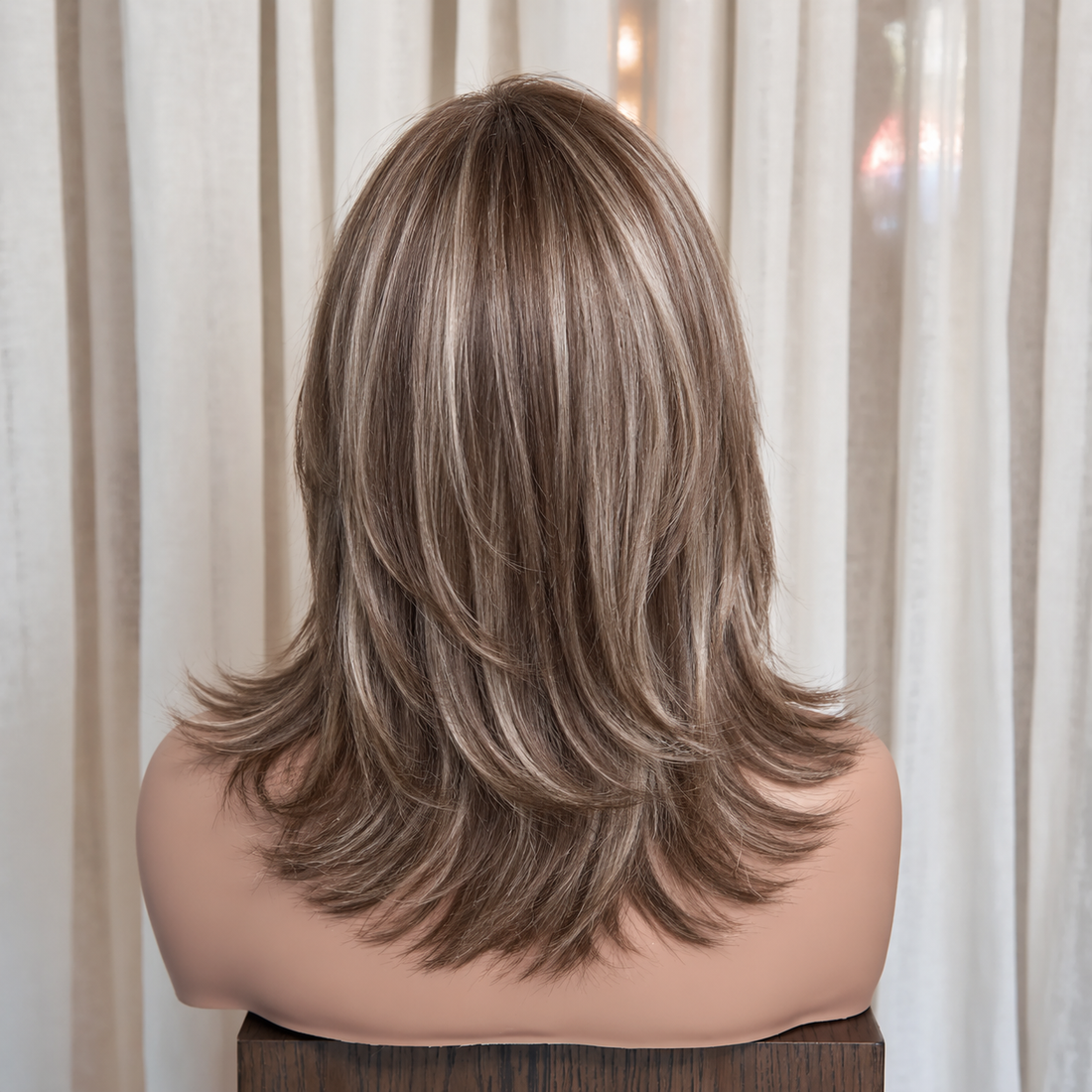 ANNELISE - Highlighted Brown - Mono Top Lace Front Wig