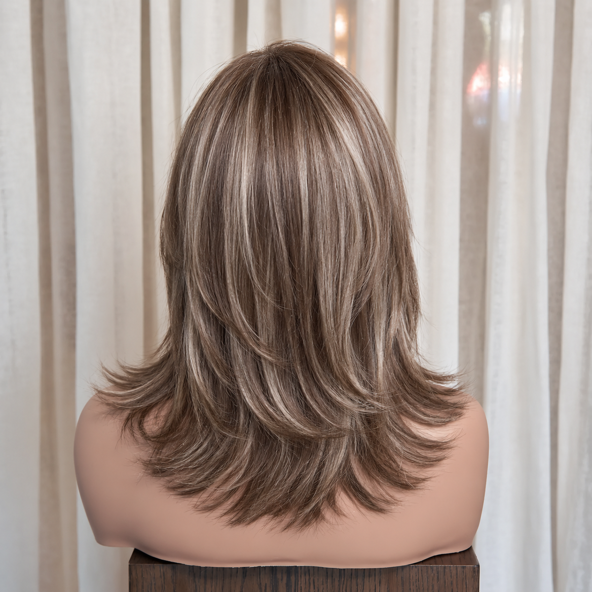 ANNELISE - Highlighted Brown - Mono Top Lace Front Wig