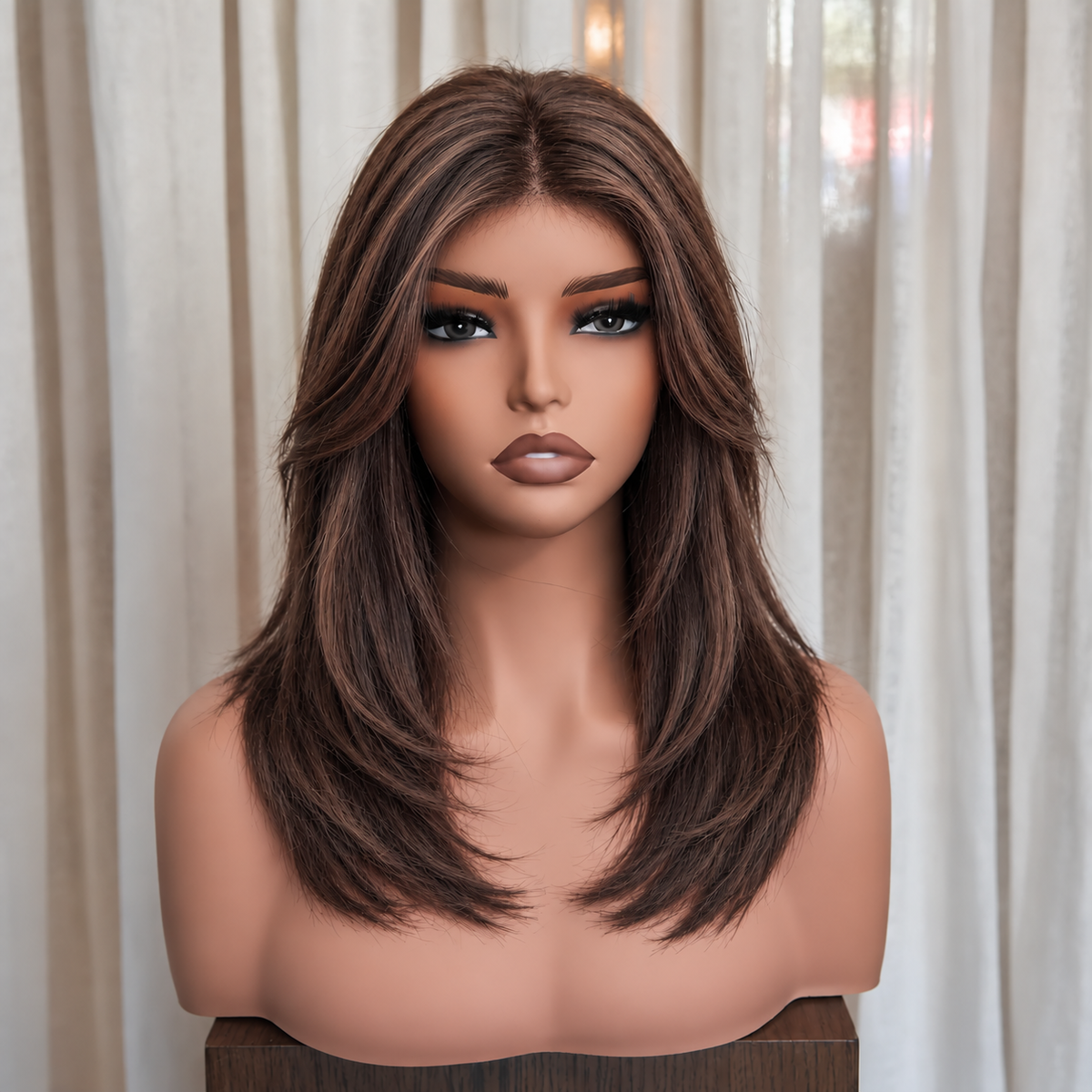 BEATRIX - Chocolate Brown - Mono Top Lace Front Wig