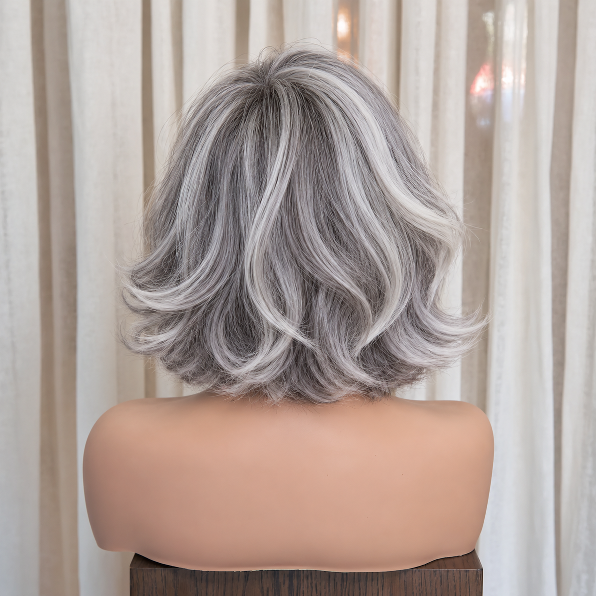 EUDORA - Silver Grey - Mono Top Lace Front Wig