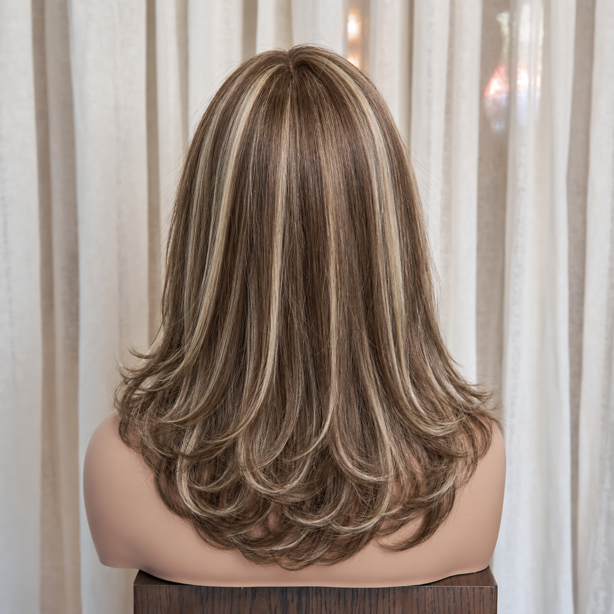 CARMELLA - Highlighted Brown - Mono Top Lace Front Wig