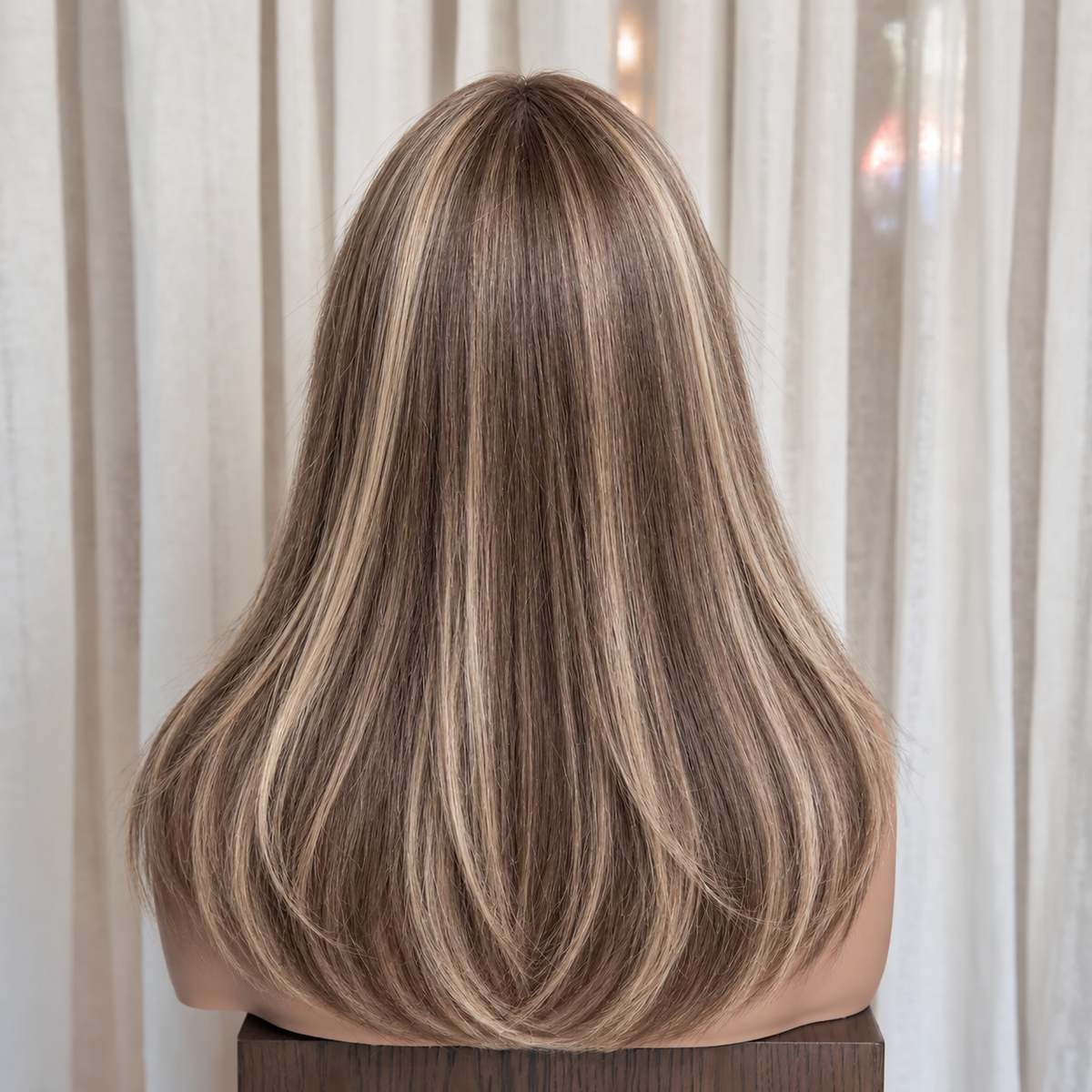 CORDELIA - Highlighted Brown - Mono Top Lace Front Wig