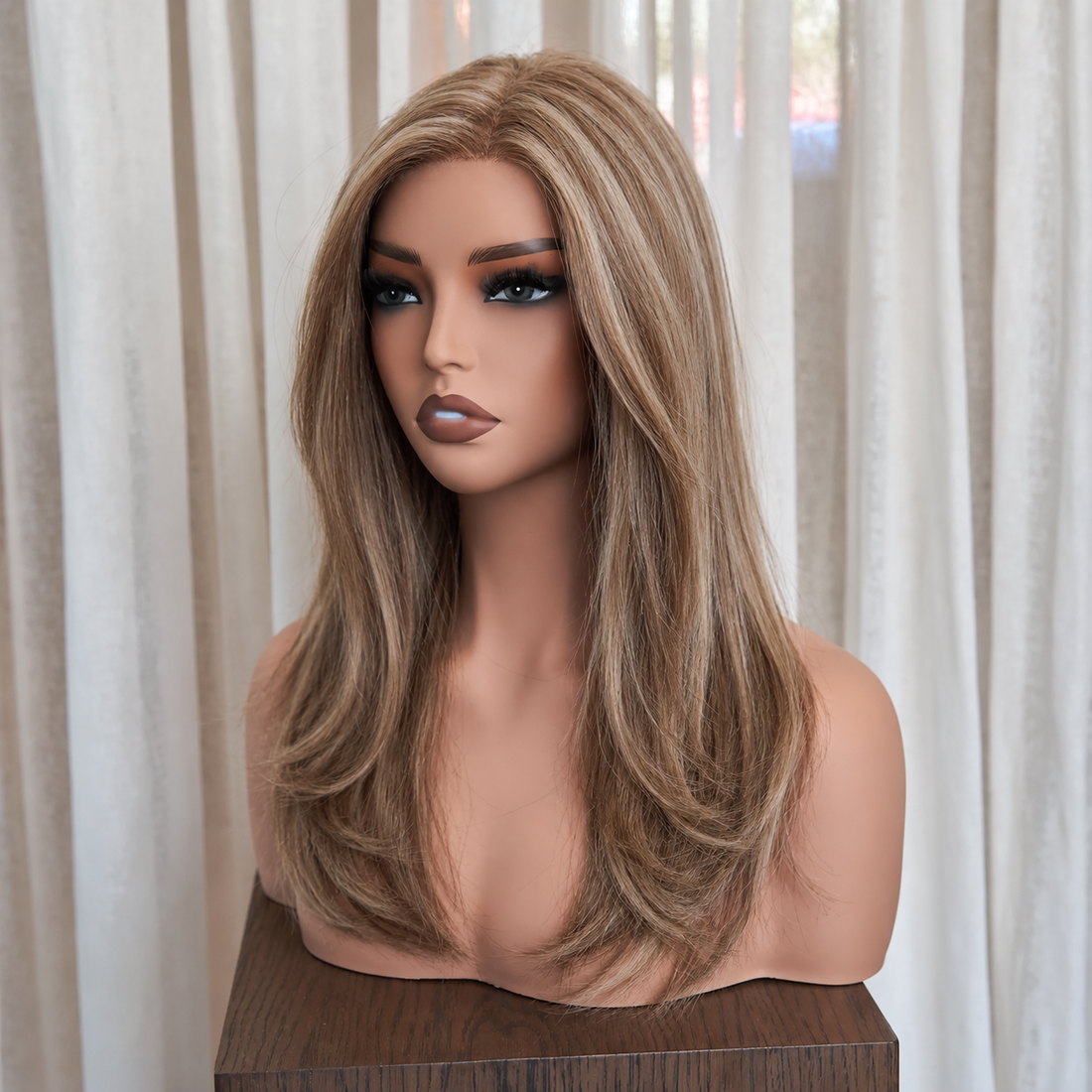 SIDONIE - Golden Brown - Mono Top Lace Front Wig