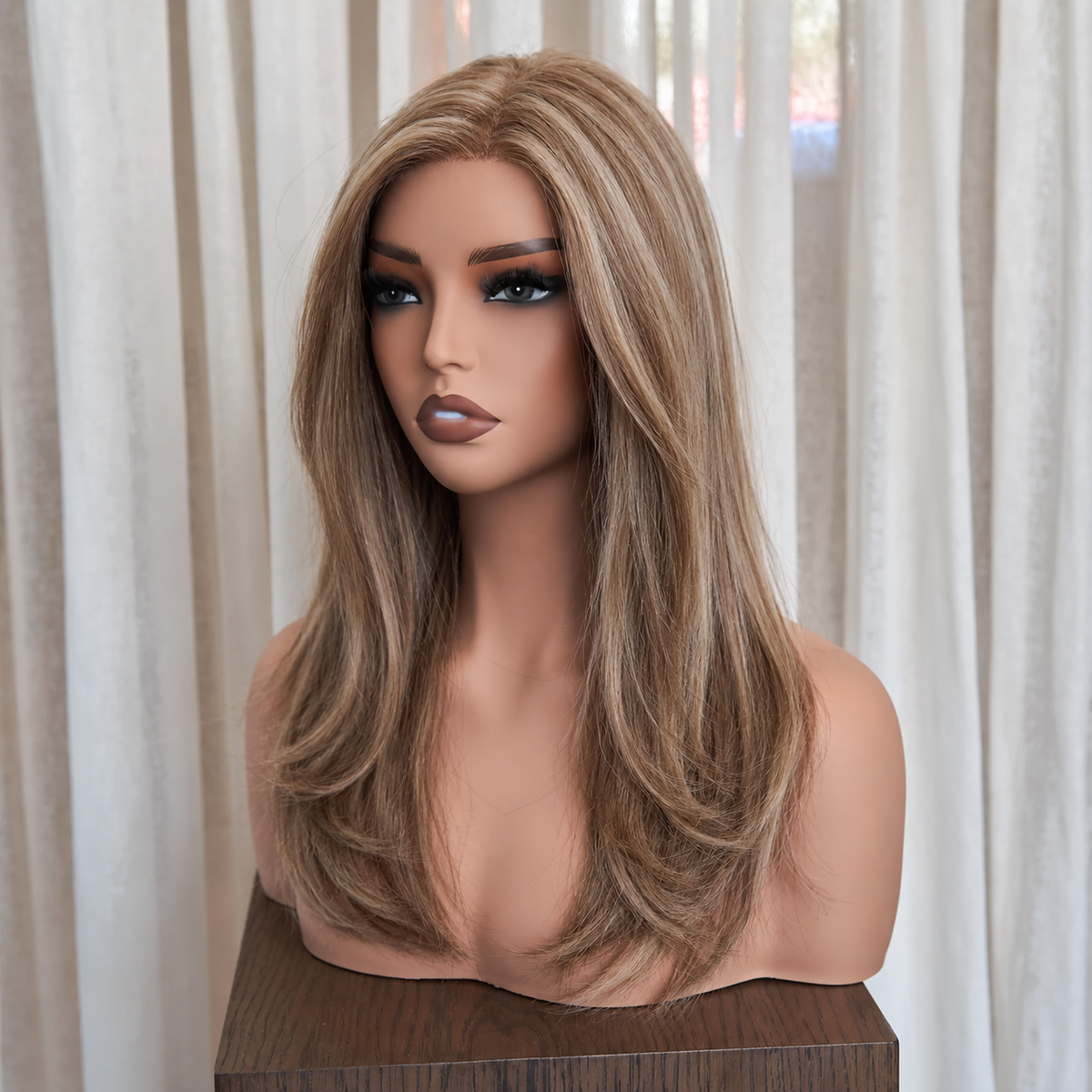 SIDONIE - Golden Brown - Mono Top Lace Front Wig