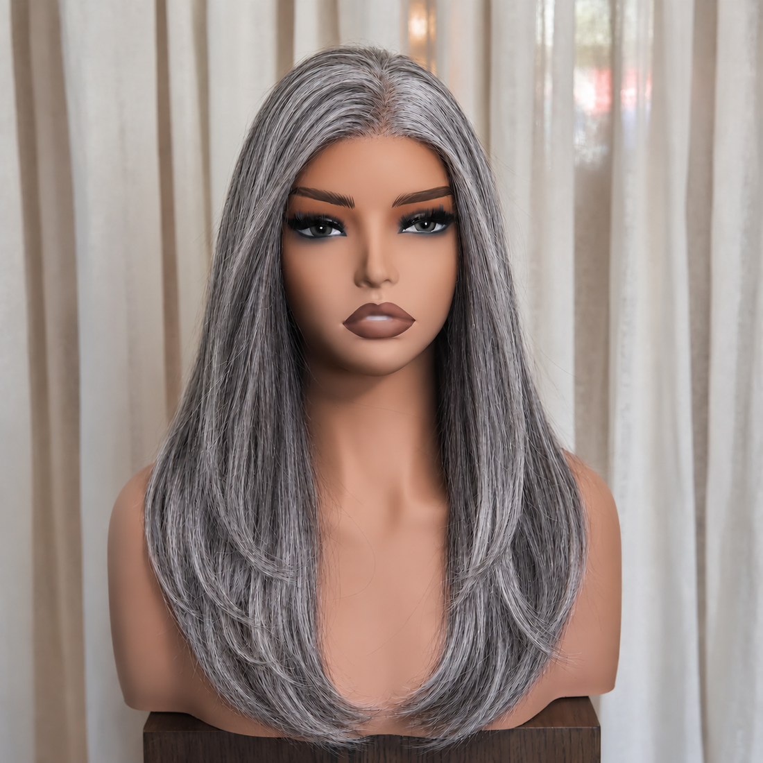 ROSINA - Silver Grey - Mono Top Lace Front Wig