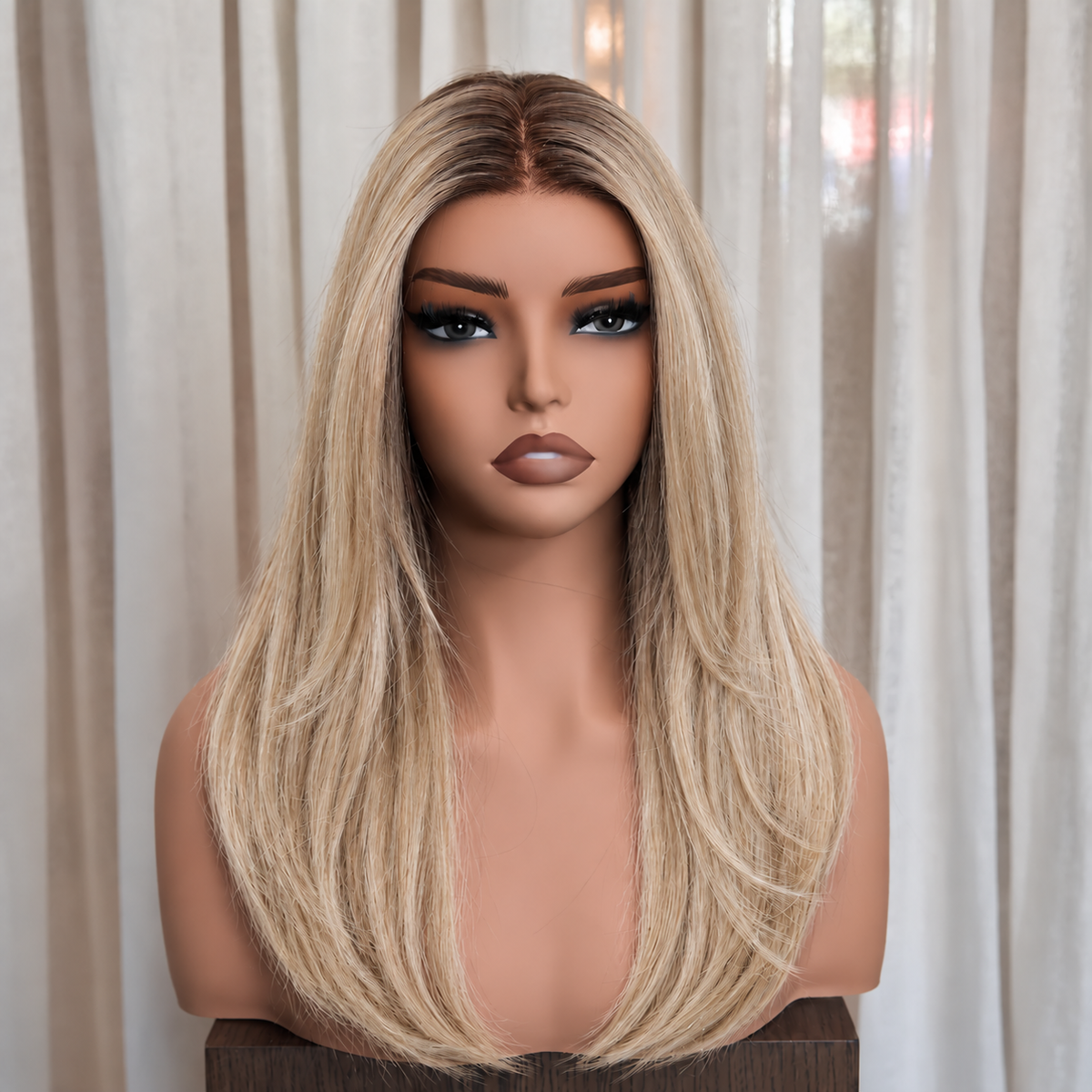 OCTAVIA - Rooted Honey Blonde - Mono Top Lace Front Wig