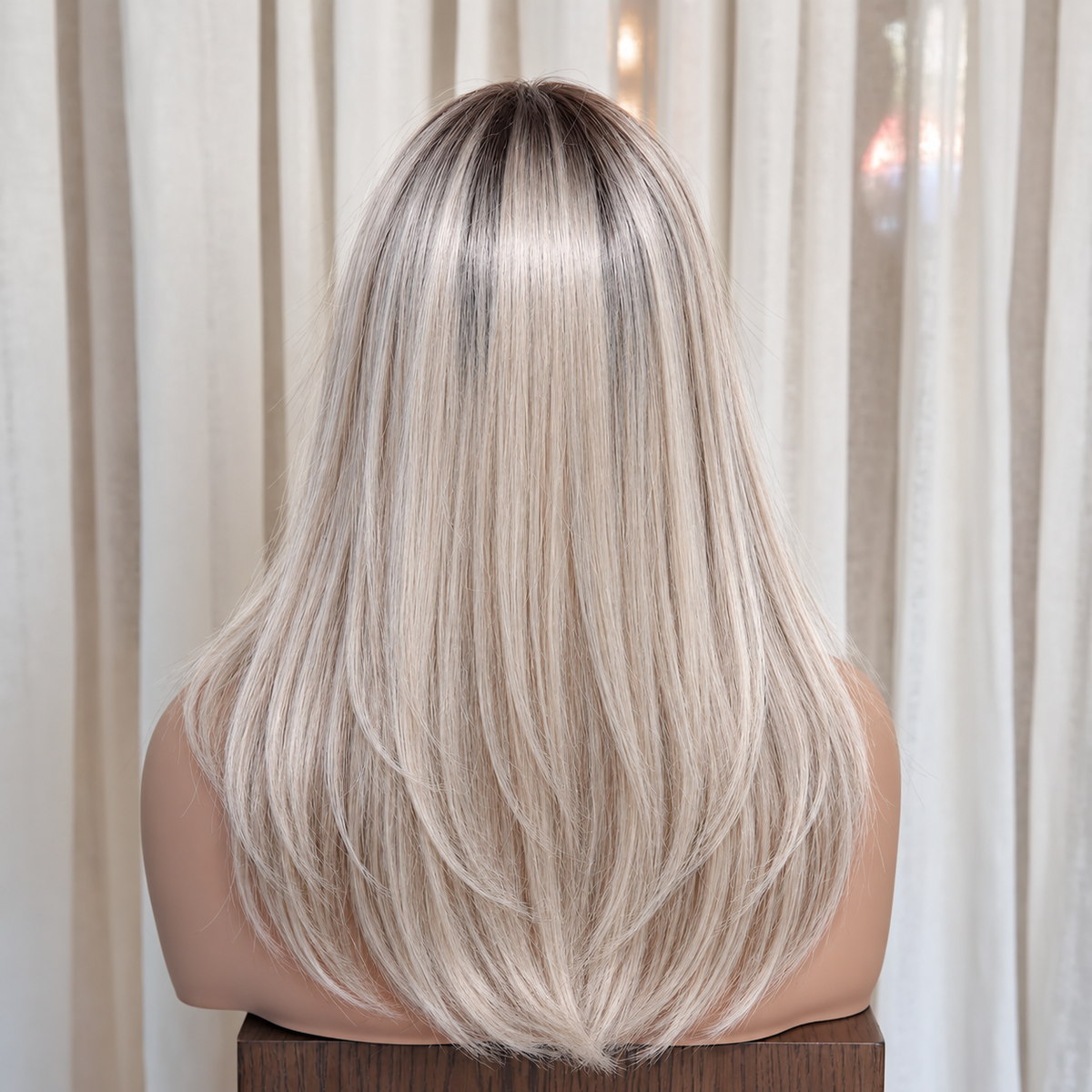TILDA - Rooted Silver Blonde - Mono Top Lace Front Wig