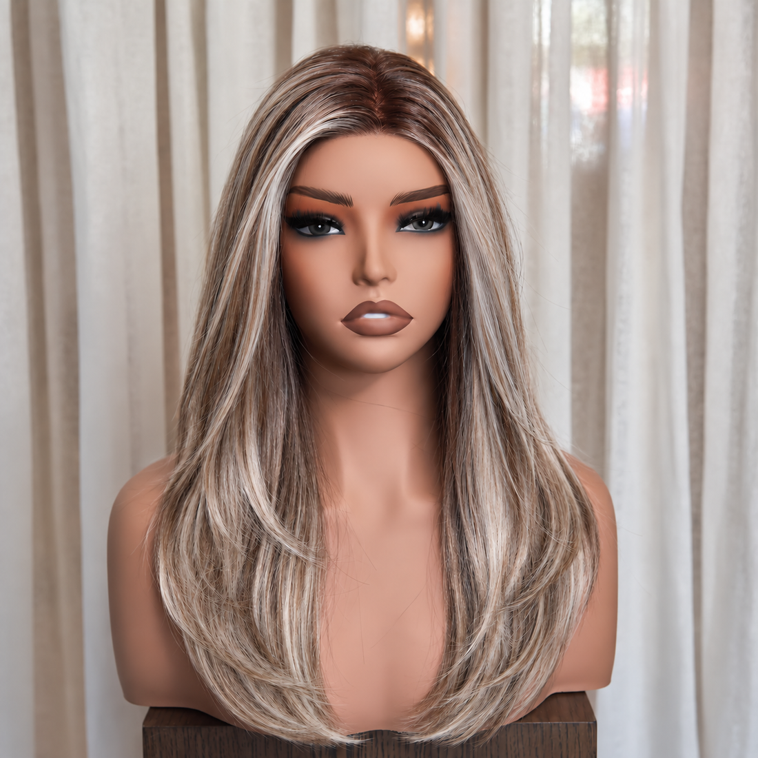 ALINA - Rooted Ash Bronde - Mono Top Lace Front Wig
