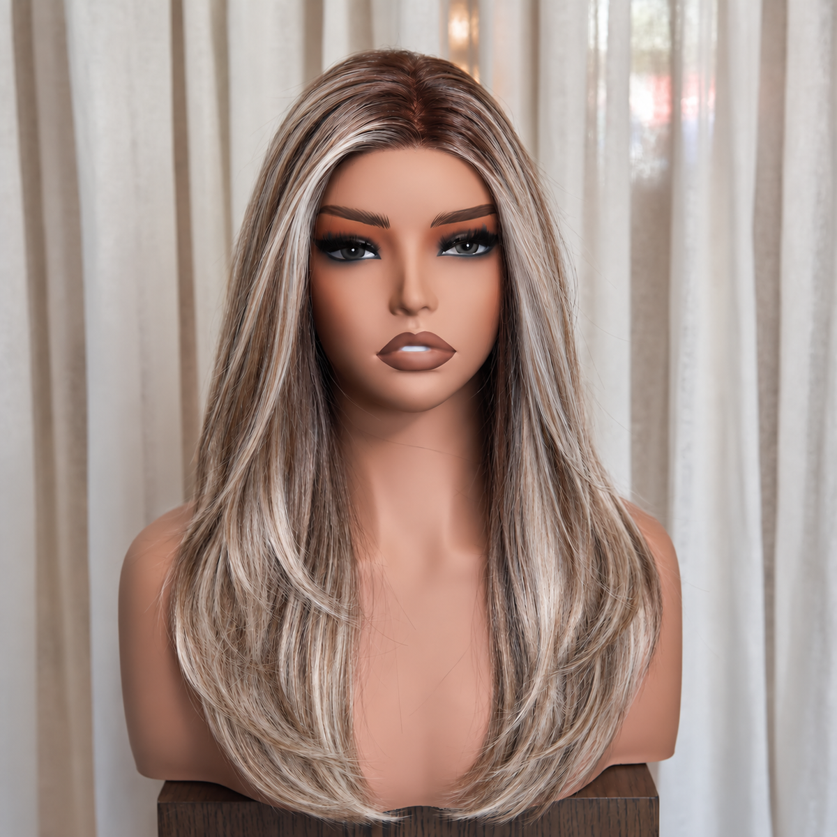 ALINA - Rooted Ash Bronde - Mono Top Lace Front Wig
