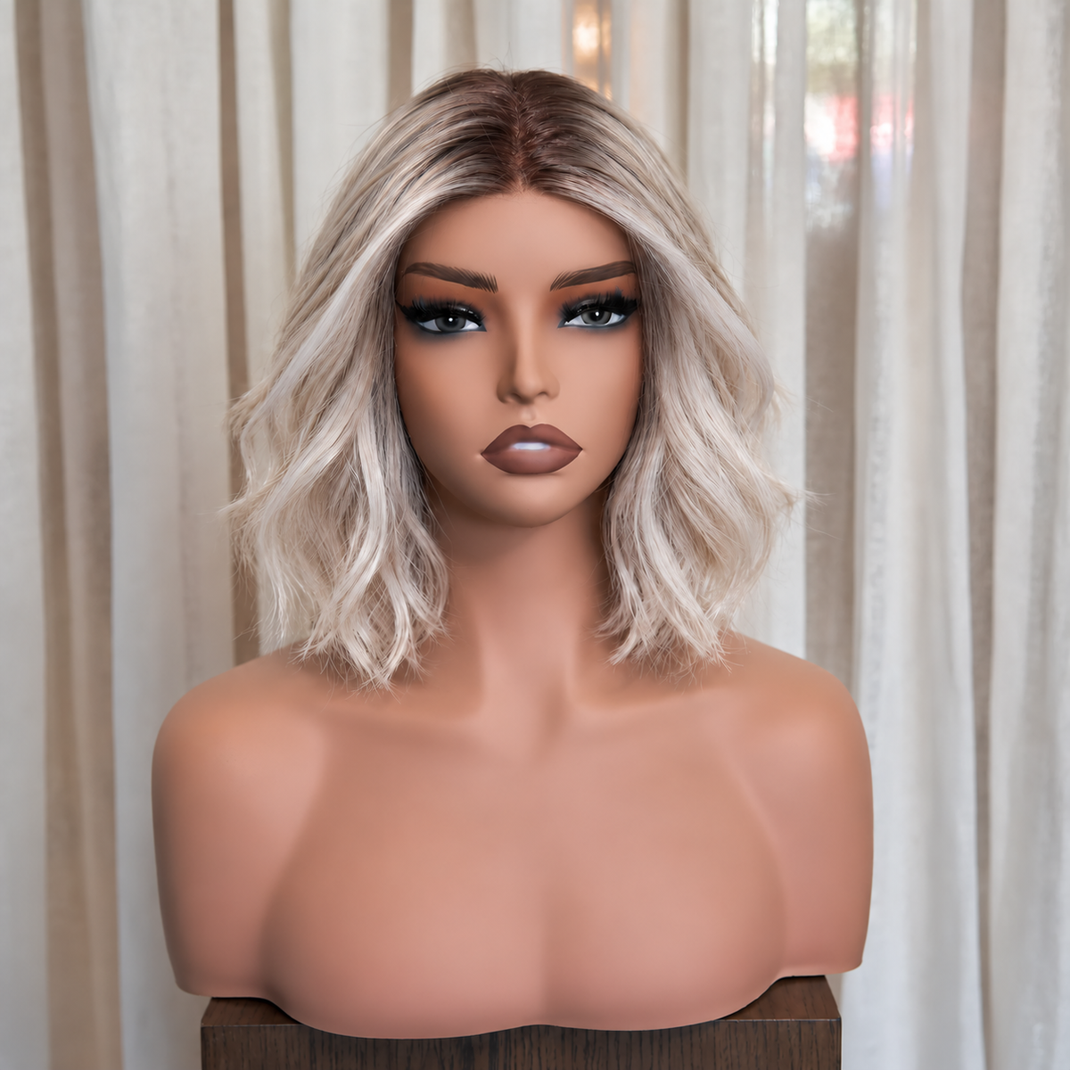 CALLA - Rooted Platinum Blonde - Mono Top Lace Front Wig