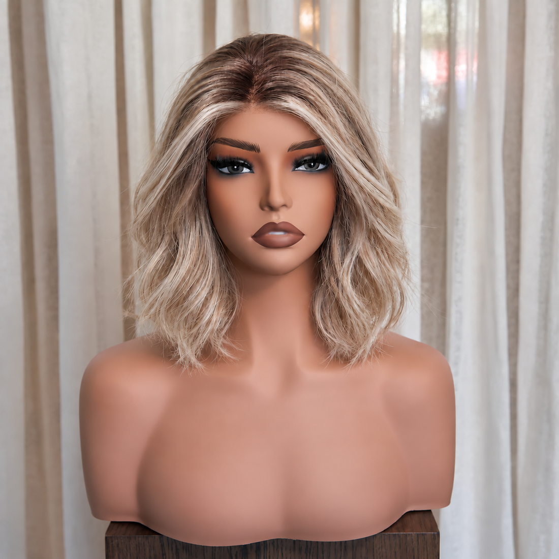 FARRAH - Rooted Ash Blonde - Mono Top Lace Front Wig