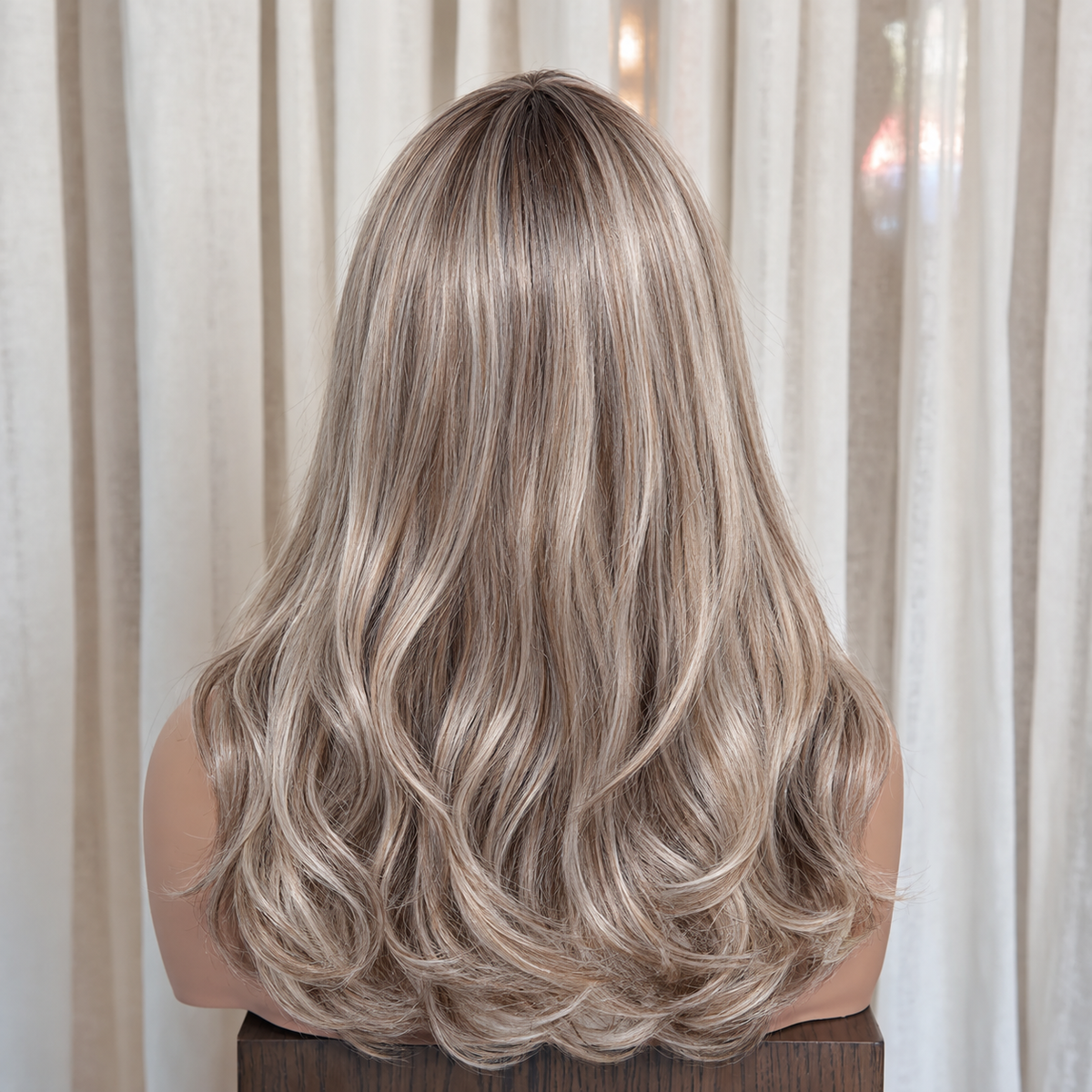LEILA - Rooted Ash Bronde - Mono Top Lace Front Wig