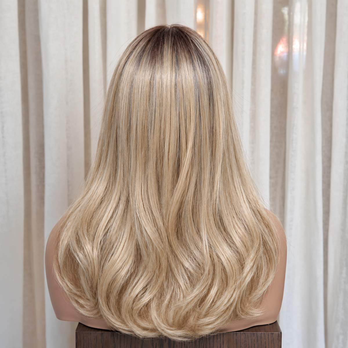 MIREYA - Rooted Golden Blonde - Mono Top Lace Front Wig
