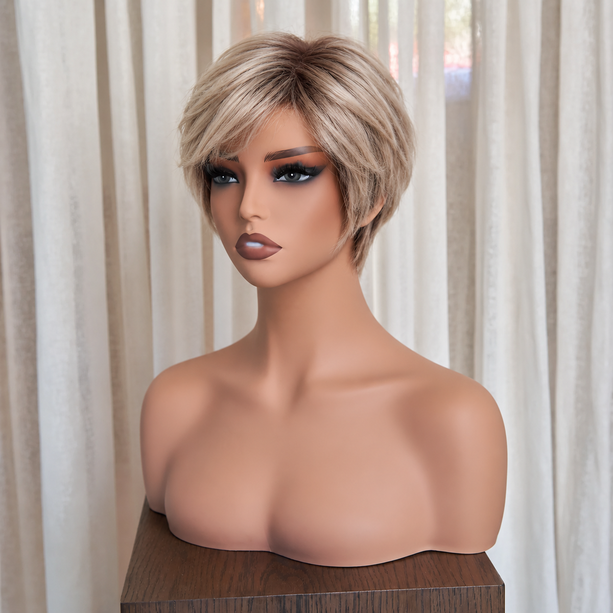 BETTINA - Rooted Dark Blonde - Mono Top Lace Front Wig