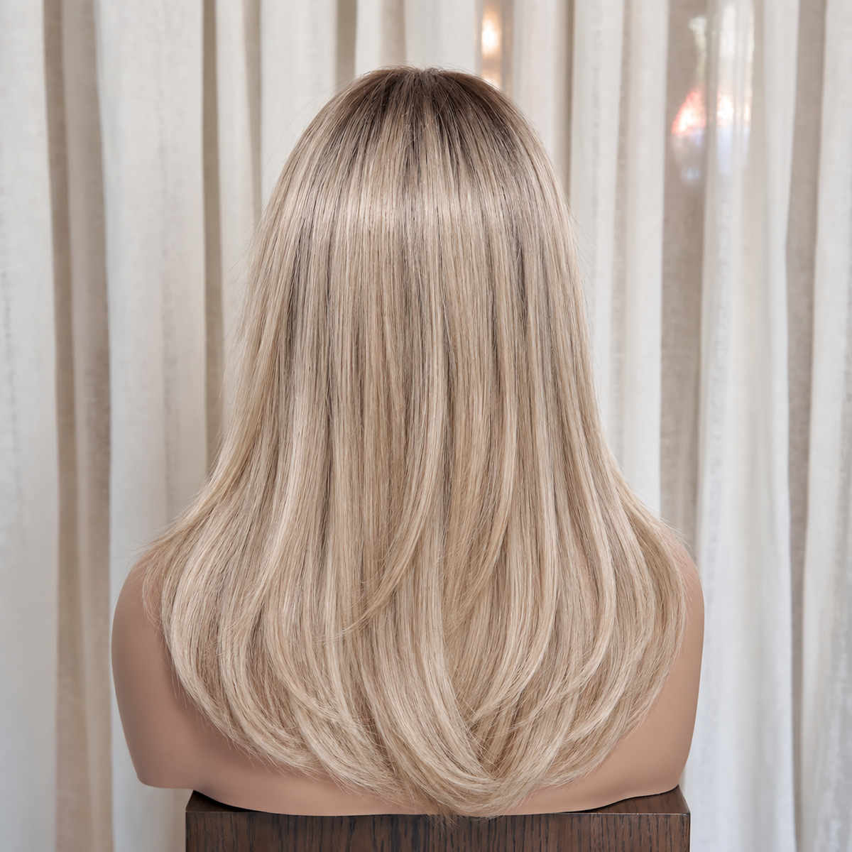 RAMONA - Rooted Beige Blonde - Mono Top Lace Front Wig