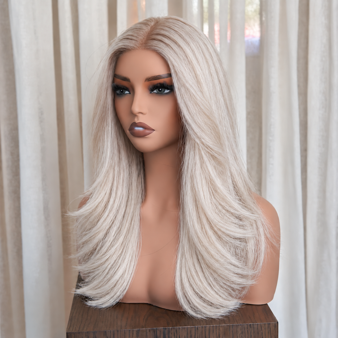PETRA - Platinum Blonde - Mono Top Lace Front Wig