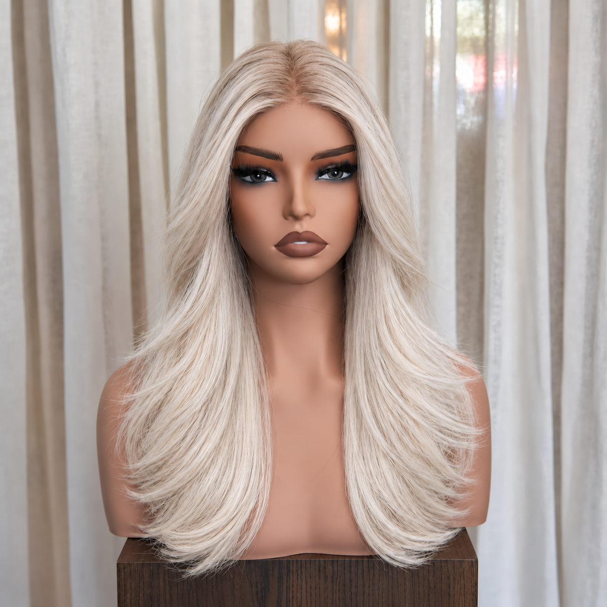 PETRA - Platinum Blonde - Mono Top Lace Front Wig