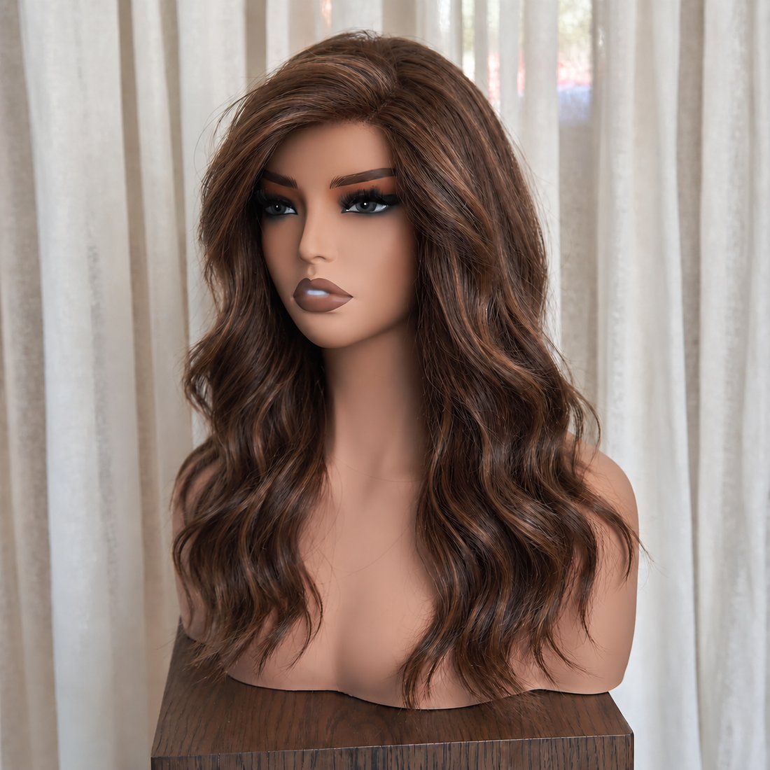 MARCELLA - Chocolate Brown - Mono Top Lace Front Wig