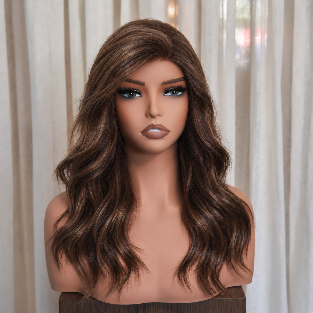 MARCELLA - Chocolate Brown - Mono Top Lace Front Wig