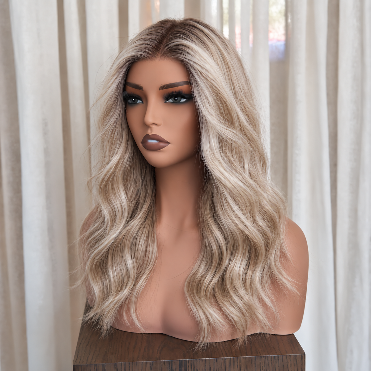 OLIVINE - Rooted Beige Blonde - Mono Top Lace Front Wig