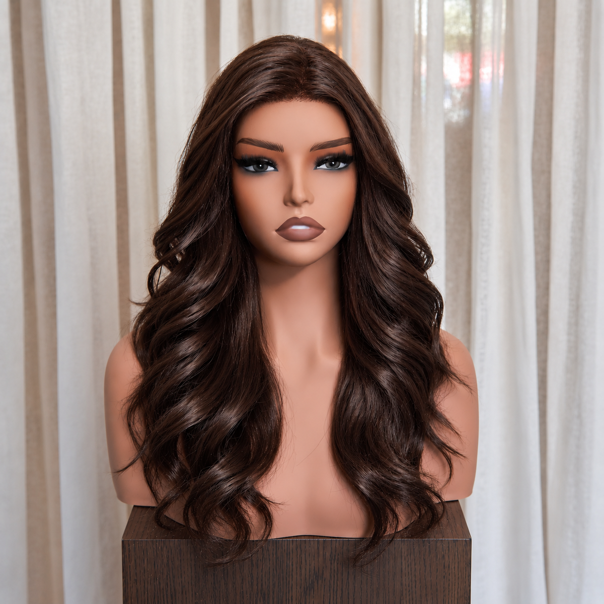 LEONIE - Dark Brown - Mono Top Lace Front Wig