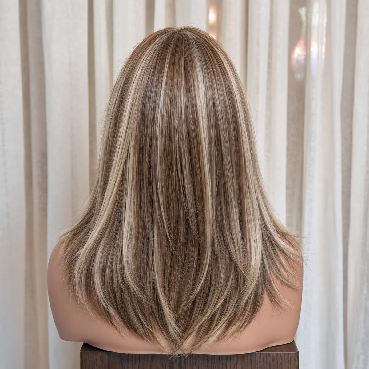 ALESSIA - Highlighted Light Brown - Mono Top Lace Front Wig