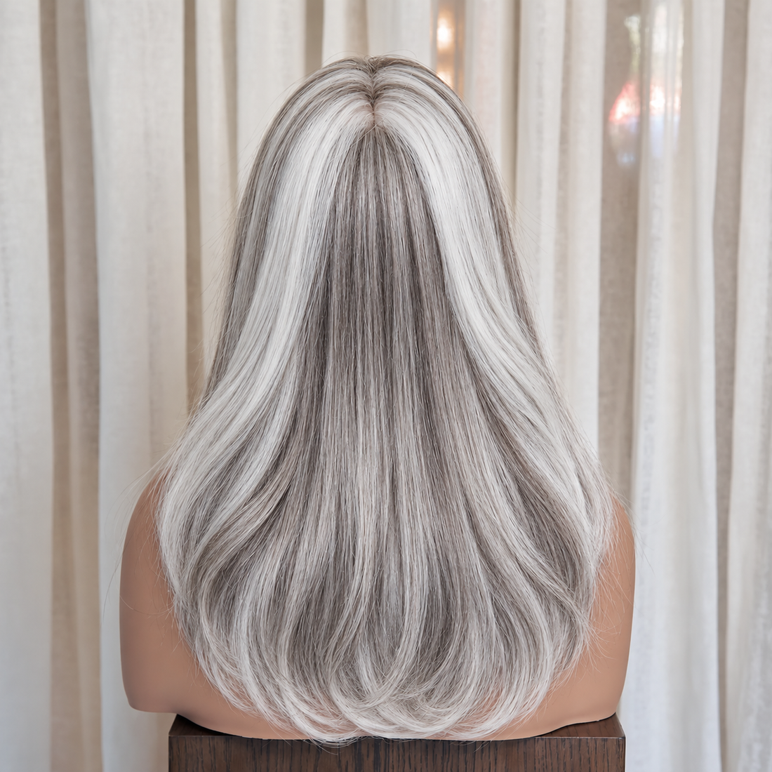 FABIENNE - Silver Grey - Mono Top Lace Front Wig