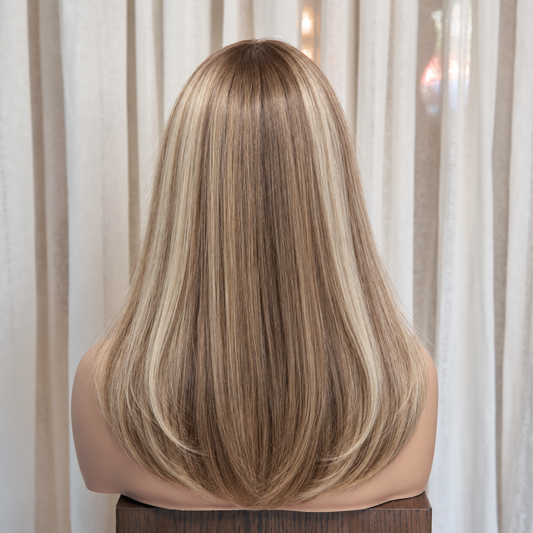 XENIA - Highlighted Ash Brown - Mono Top Lace Front Wig
