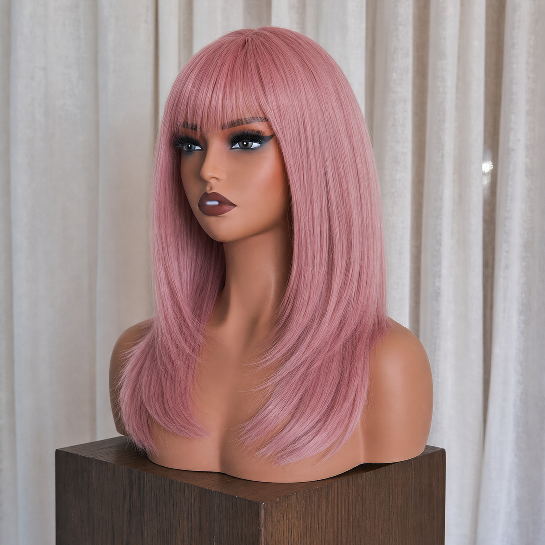 Straight Pastel Pink Wig | Milk &amp; Honey Wigs