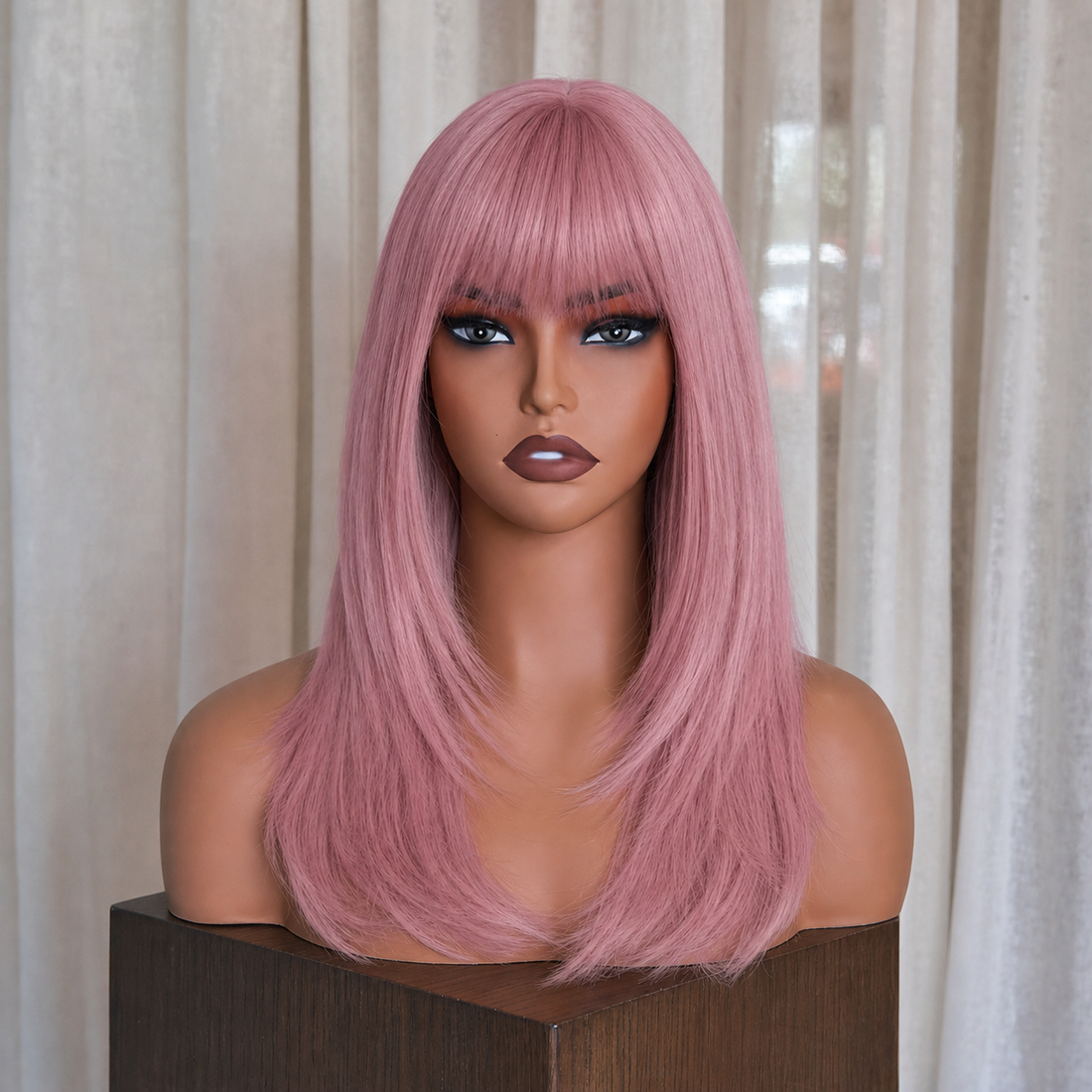 Straight Pastel Pink Wig | Milk &amp; Honey Wigs