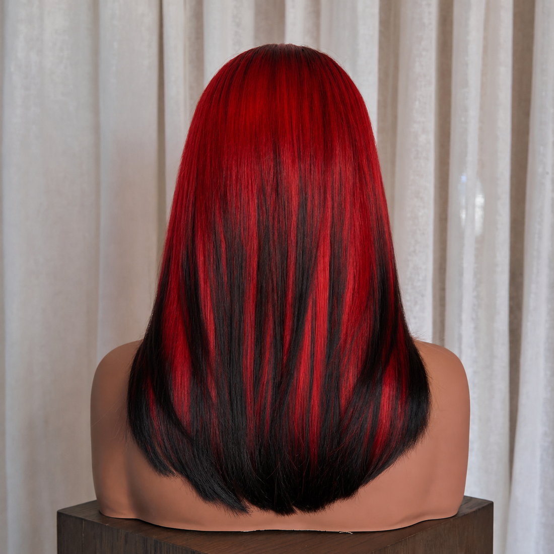 VALENTINA - Ombre Red - Fringe Wig