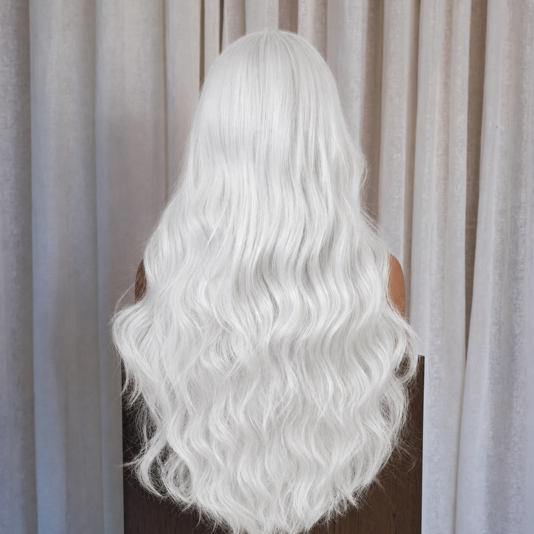 Wavy Long White Blonde 13x6 Lace Front Wig | Milk &amp; Honey Wigs