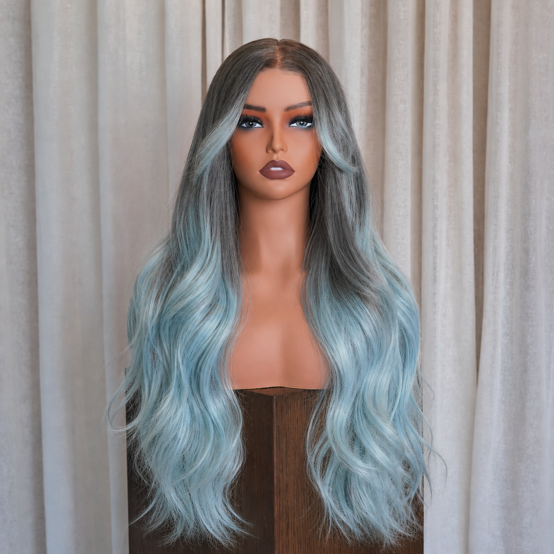 ZINA - Teal Blue - Lace Front Wig