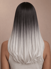AALIYAH - Ombre Black - Fringe Wig | Black, 18 Inch, Fringe, Synthetic Hair | Milk & Honey Wigs
