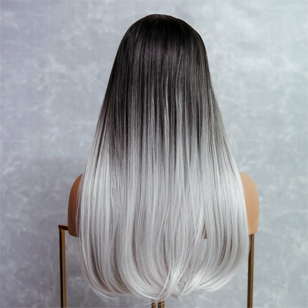 AALIYAH - Ombre Black - Fringe Wig | Black, 18 Inch, Fringe, Synthetic Hair | Milk &amp; Honey Wigs