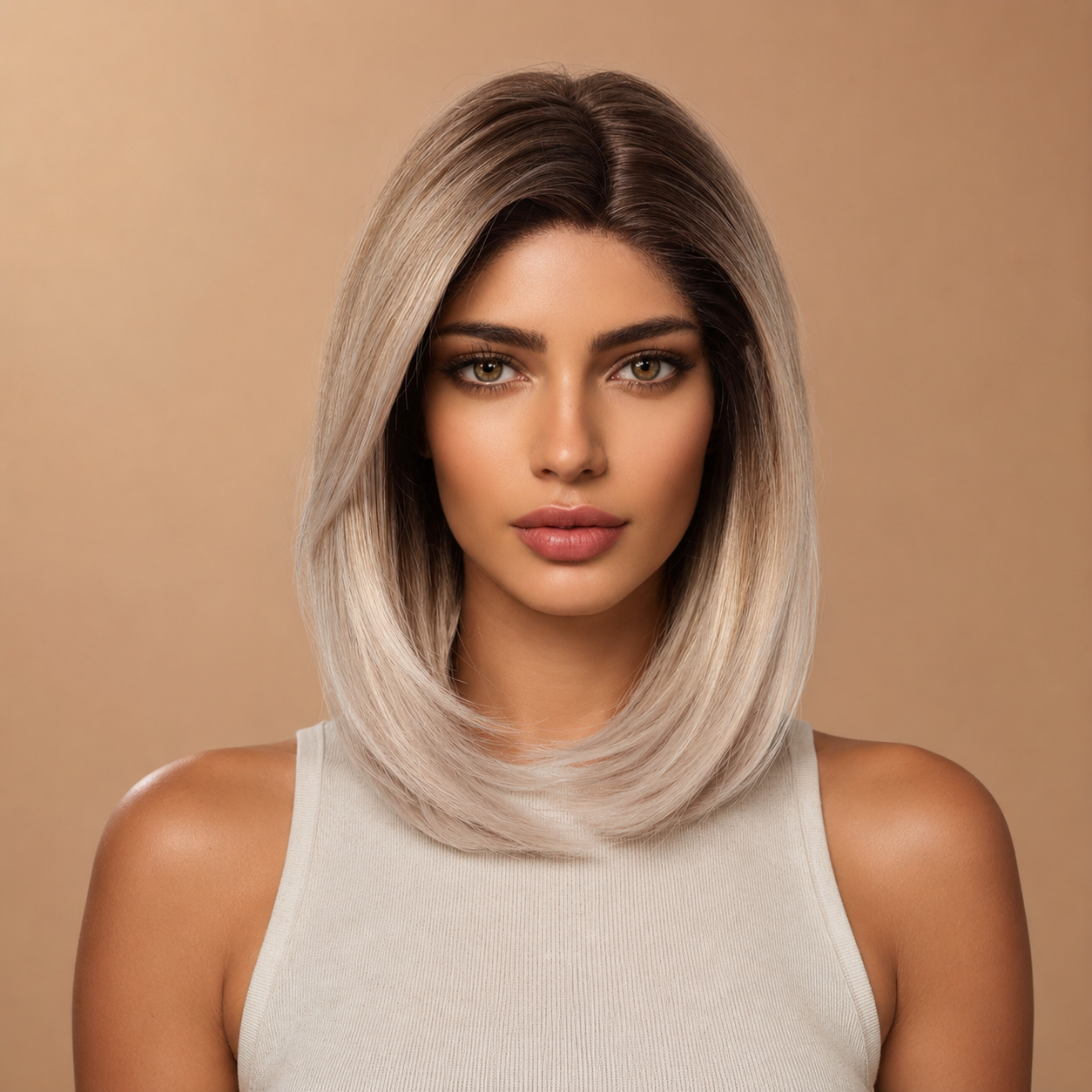 Lived In Ombre Blonde Bob 13x6 Lace Front Wig